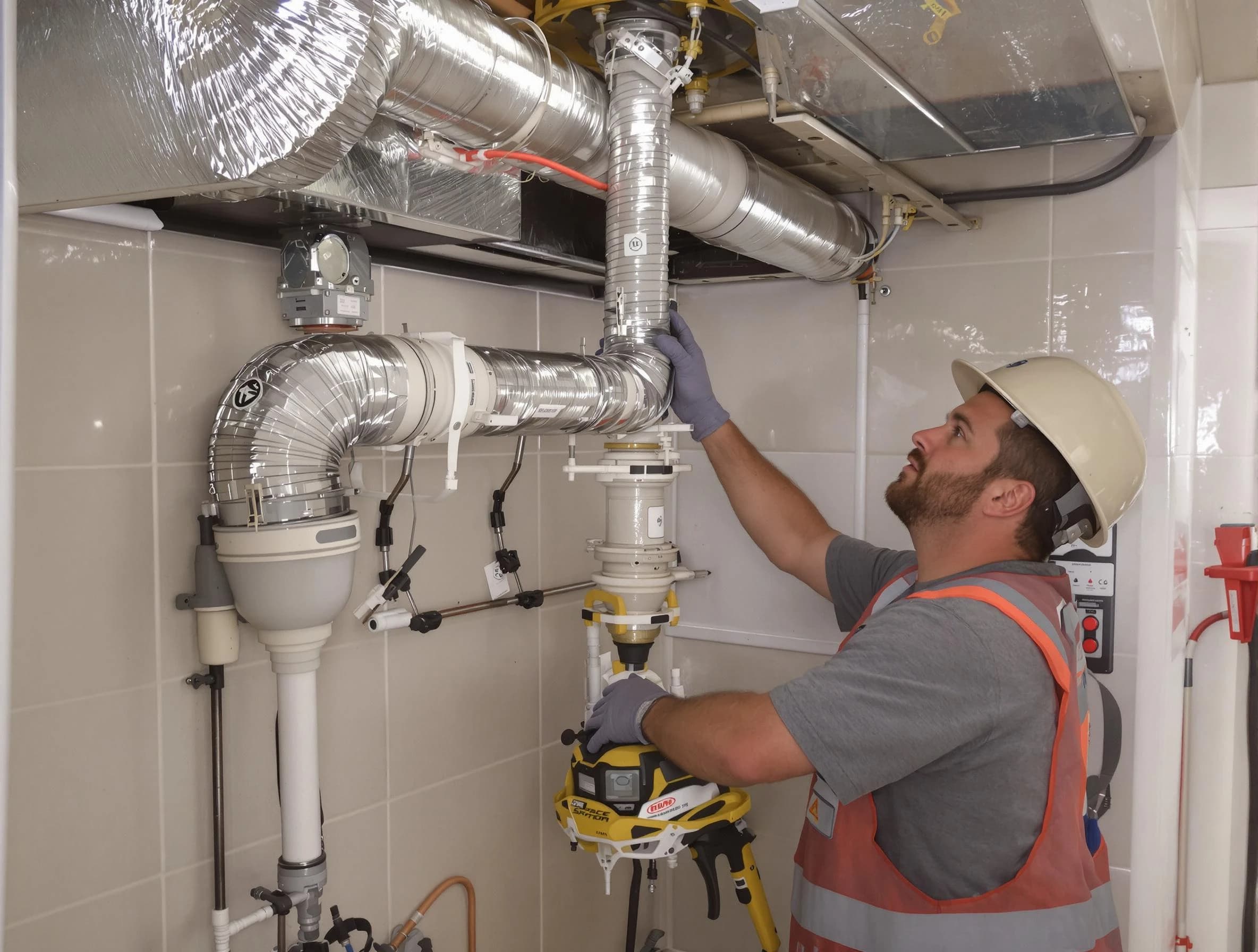 Newport Beach Dryer Vent Cleaning expert performing professional dryer vent repair and installation in Newport Beach