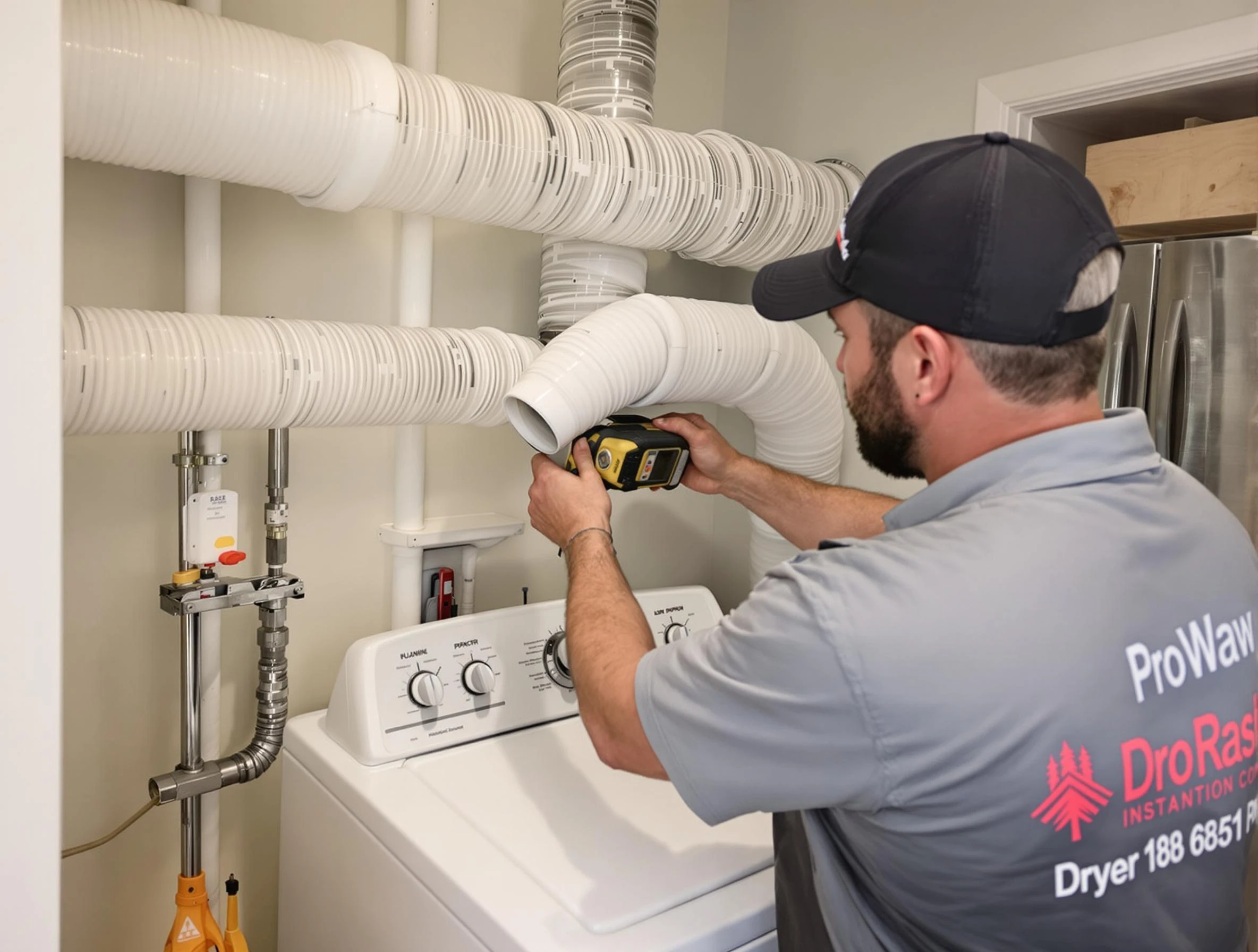 Professional dryer vent hose installation by Newport Beach Dryer Vent Cleaning in Newport Beach
