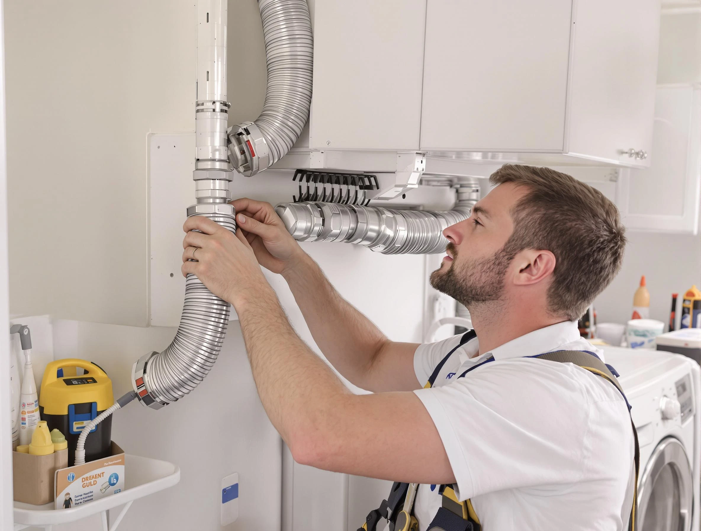 Professional dryer vent repair and installation by Newport Beach Dryer Vent Cleaning in Newport Beach